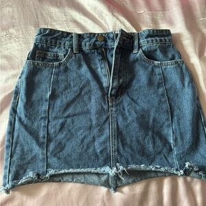 Denim mini skirt